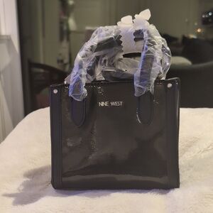 Nine West Black Structured Tote Bag